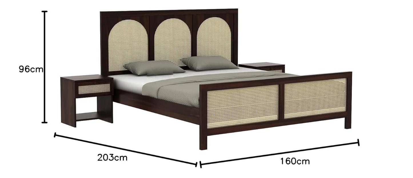 Premium Solid Sheesham Wood queen Size Bed without storage