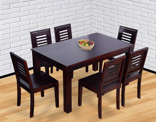 Premium Solid Sheesham Wood 6 Seater Dining Table Set with Chairs