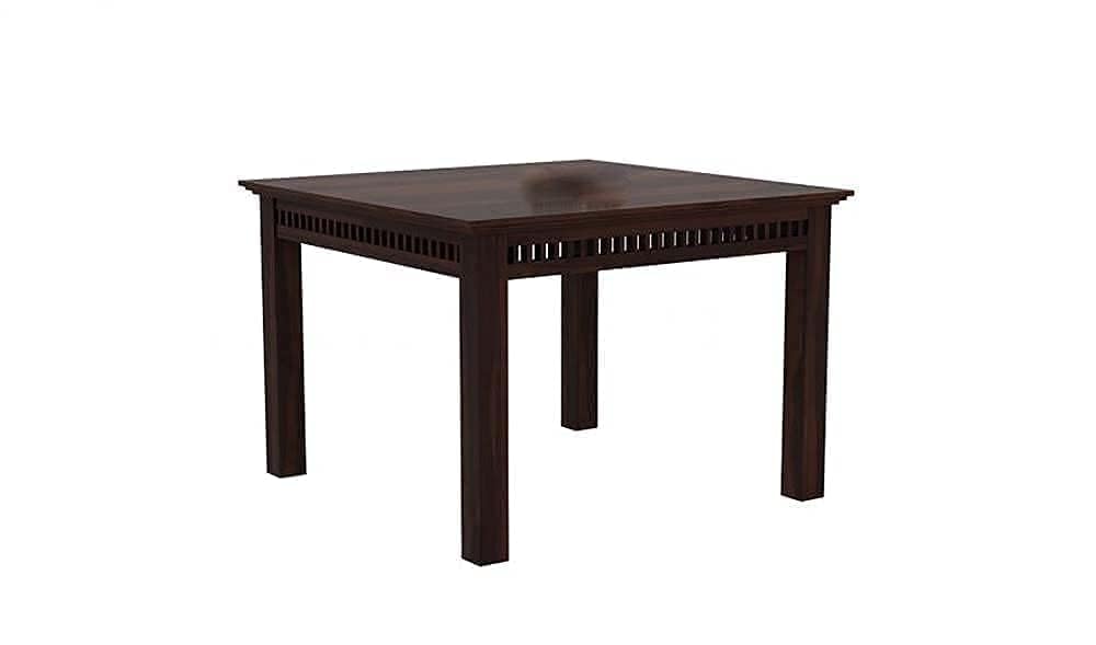 Solid Sheesham Wood 4 Seater Dining Table Set for Home & Kitchen