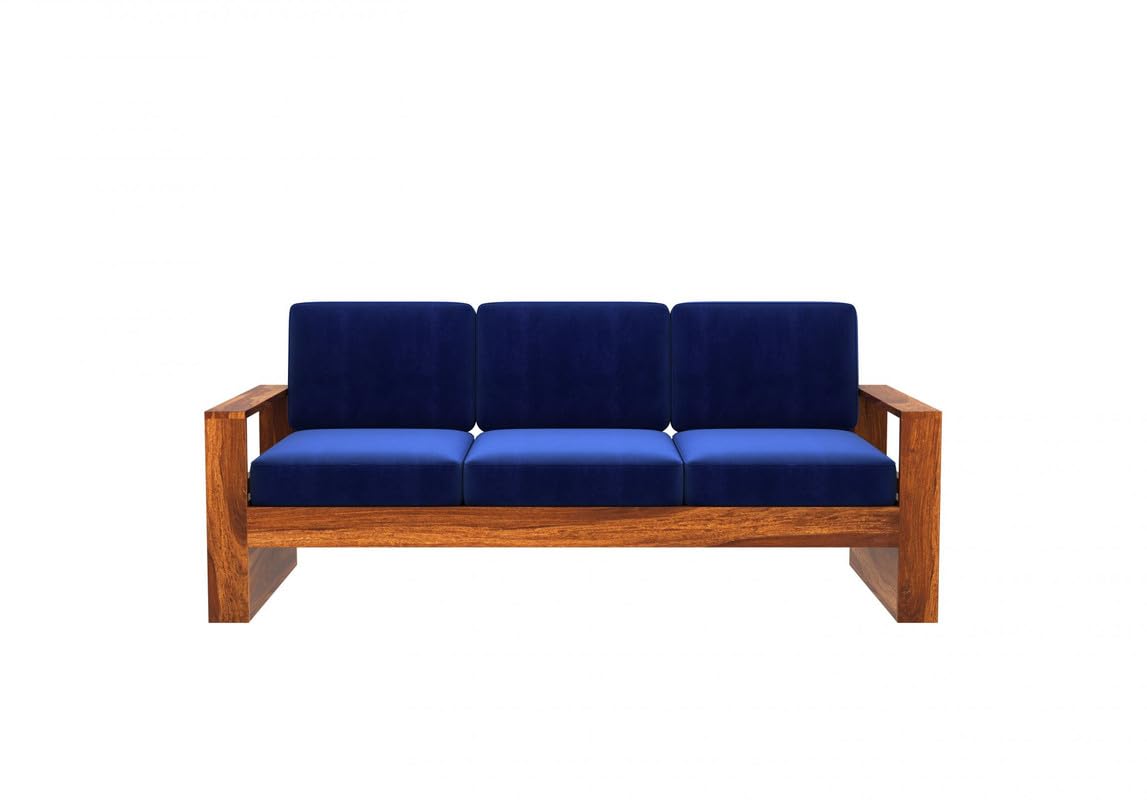 Wooden Sofa Set in Solid Sheesham Wood – 5 Seater ( 3+1+1 )