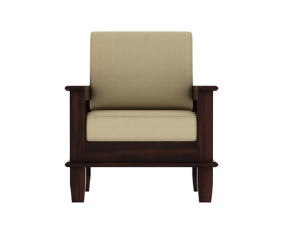 Premium Solid Sheesham Wood Sofa Set (3+1+1) with Storage Armrests