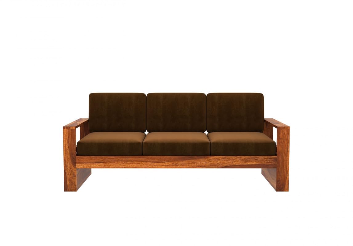 Wooden Sofa Set in Solid Sheesham Wood – 5 Seater ( 3+1+1 )