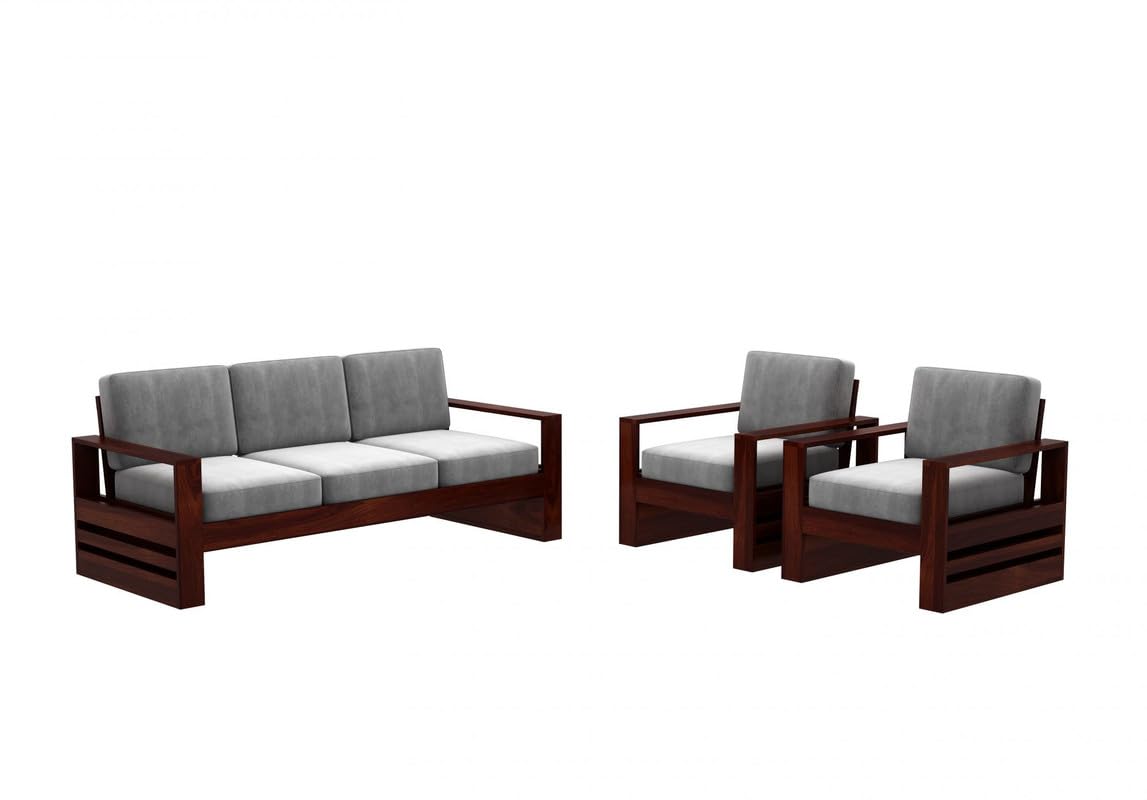 Wooden Sofa Set in Solid Sheesham Wood – 5 Seater ( 3+1+1 )