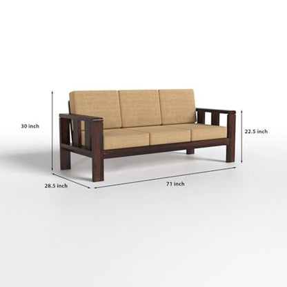Modern Sheesham Wood Sofa Set (3+2+1) | Stylish Living Room Furniture