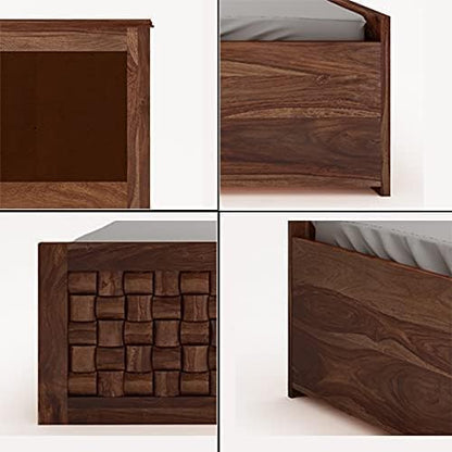 Premium Sheesham Wood Queen Size Bed with Box Storage