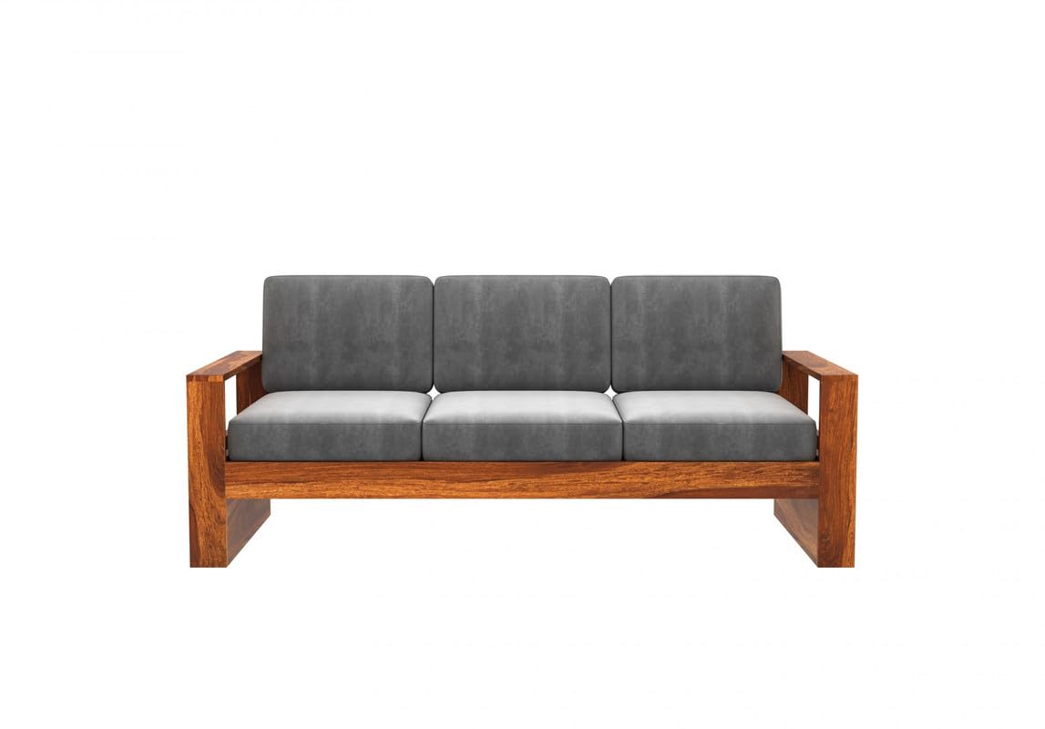 Wooden Sofa Set in Solid Sheesham Wood – 5 Seater ( 3+1+1 )