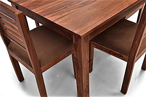 Solid Sheesham Wood 4 Seater Dining Table Set with Chairs