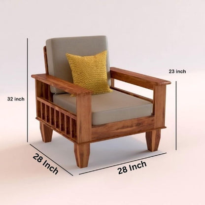 Sheesham Wood Premium Wooden Sofa Set 3+2+1 Seater | Living Room Furniture