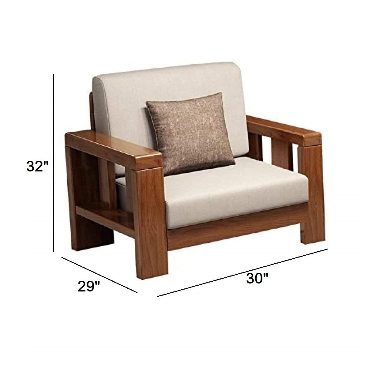 Sheesham Wood Living Room Sofa Set | 3+1+1 Seater Wooden Couch
