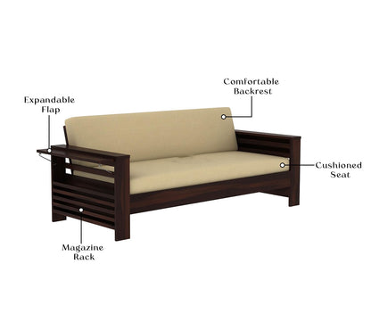 Mordern Solid Sheesham Wood Sofa Set 3+1+1 for living room