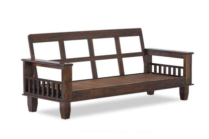 Modern Wooden 3 Seater Sofa Set | Solid Sheesham Wood