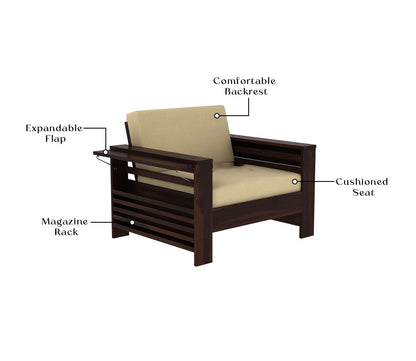 Mordern Solid Sheesham Wood Sofa Set 3+1+1 for living room