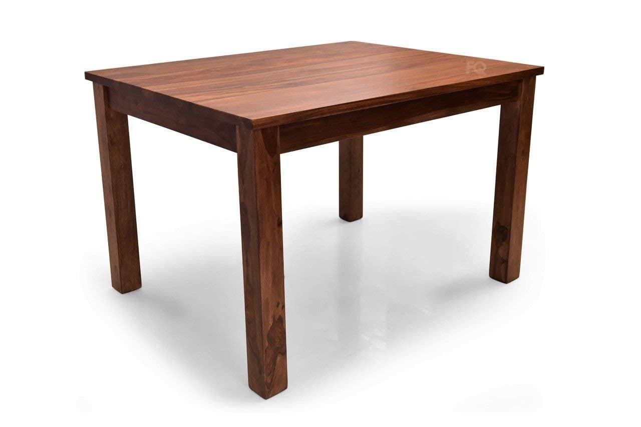 Solid Sheesham Wood 4 Seater Dining Table Set with Chairs