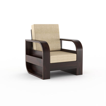 Sheesham Wood Living Room Sofa Set with Storage Armrests ( 3+1+1 )