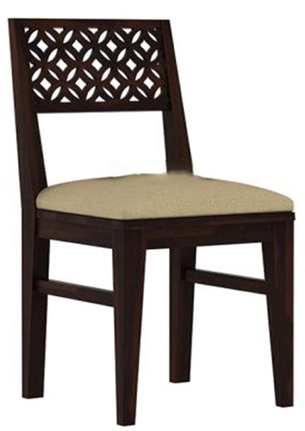 Solid Sheesham Wood 6 Seater Dining Table Set with Bench & Upholstered Chairs