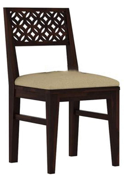 Solid Sheesham Wood 6 Seater Dining Table Set with Bench & Upholstered Chairs