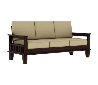 Premium Sheesham Wood 3-Seater Sofa | Modern Living Room Sofa
