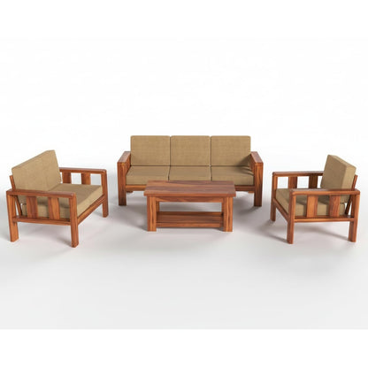 Solid Sheesham Wood Sofa Set 3+2+1 Seater| Modern Living Room Sofa Set