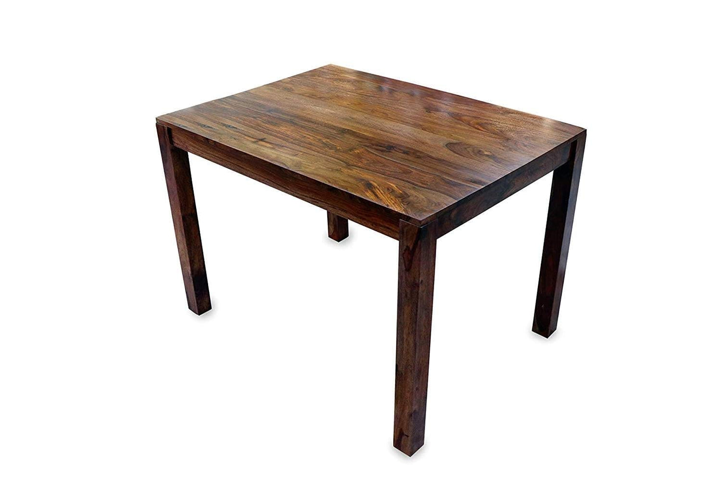 Solid Sheesham Wood 4 Seater Dining Table Set with Chairs