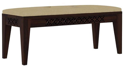 Solid Sheesham Wood 6 Seater Dining Table Set with Bench & Upholstered Chairs