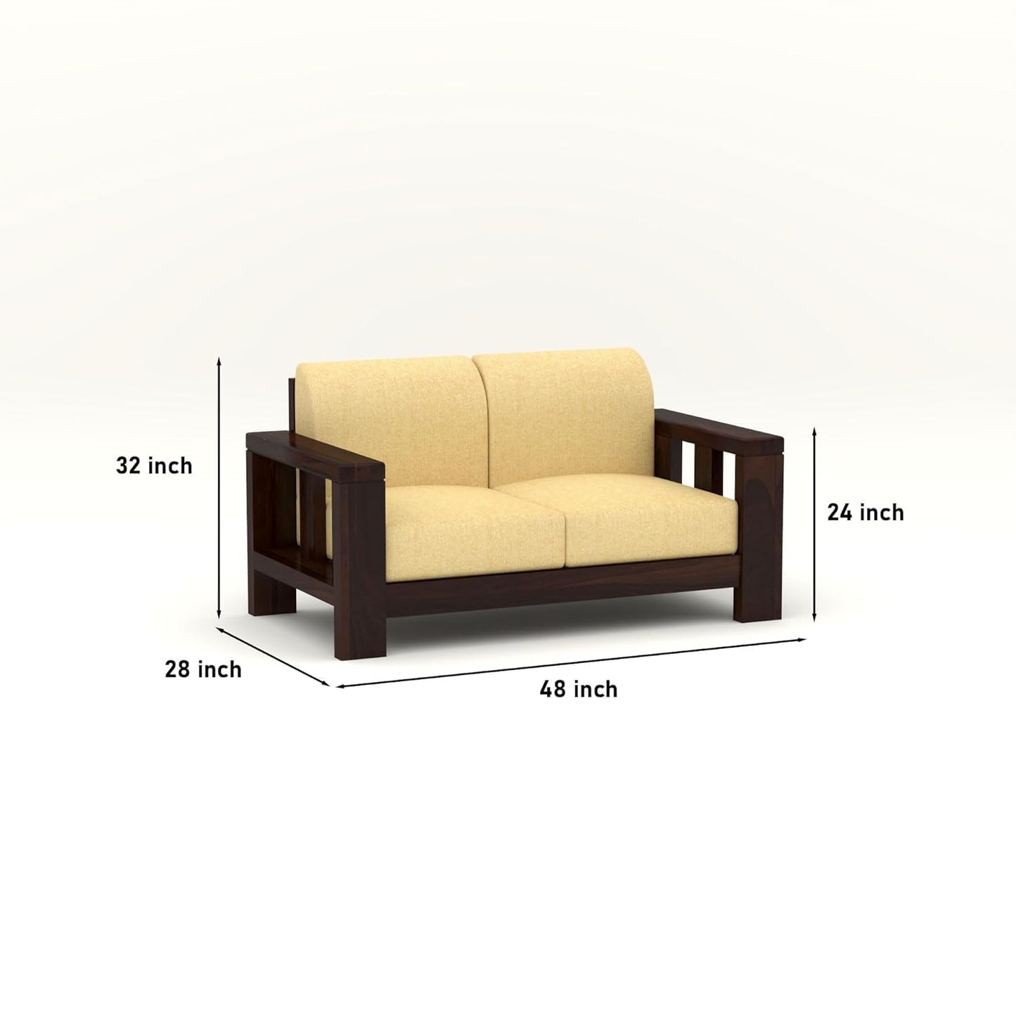 Sheesham Wood 5 seater Sofa Set (3+2 Seater) for living room