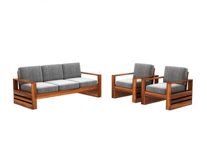Wooden Sofa Set in Solid Sheesham Wood – 5 Seater ( 3+1+1 )