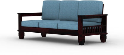Sheesham Wood Sofa Set for Living Room (3+1+1) with Side Magazine Rack