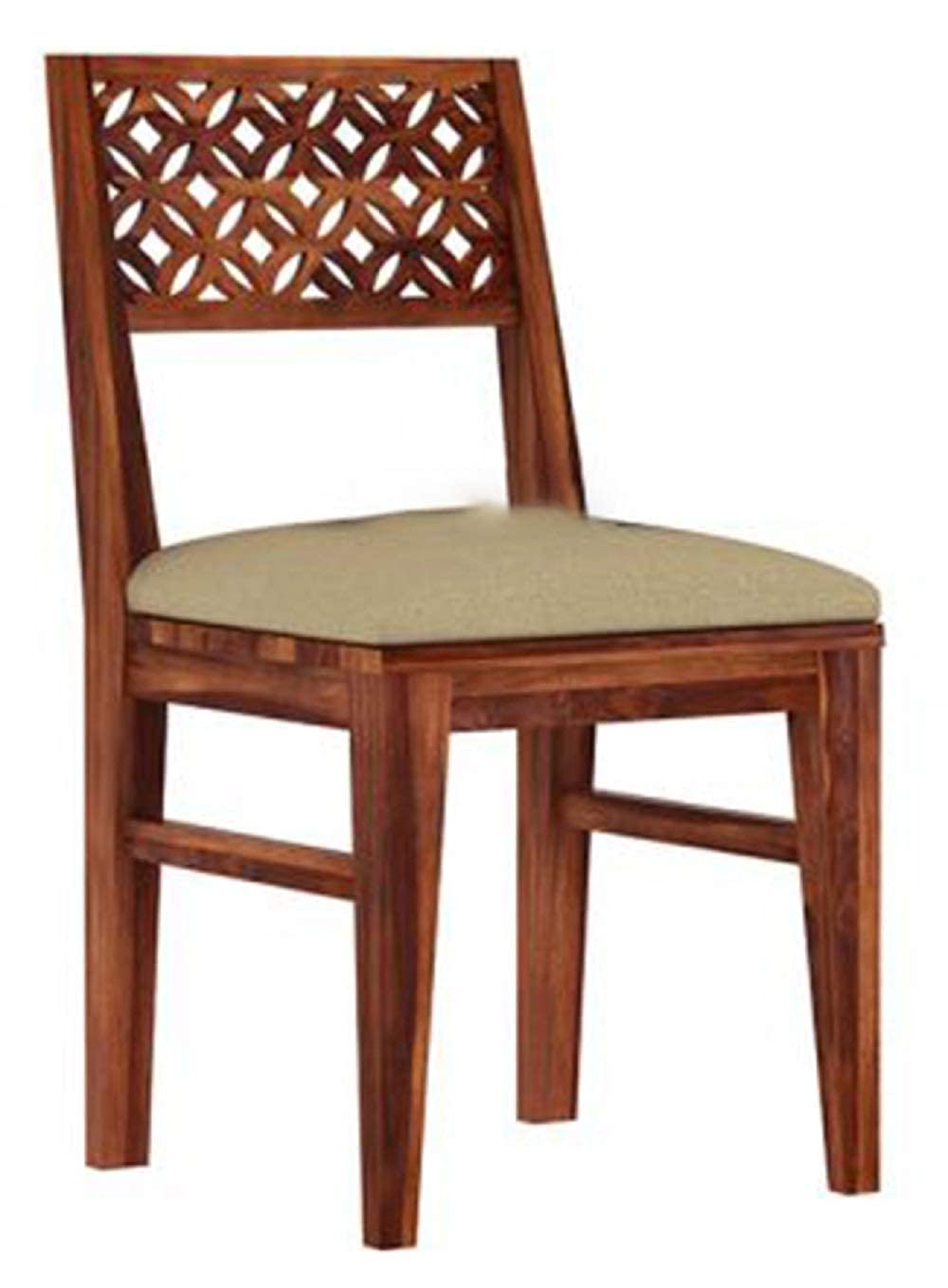 Solid Sheesham Wood 6 Seater Dining Table Set with Bench & Upholstered Chairs