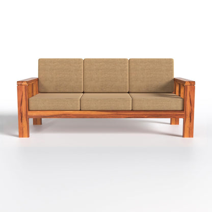 Solid Sheesham Wood Sofa Set 3+2+1 Seater| Modern Living Room Sofa Set