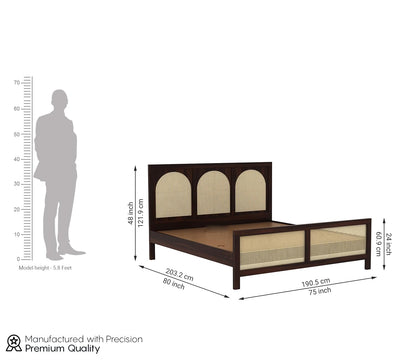 Premium Solid Sheesham Wood King Size Bed without storage