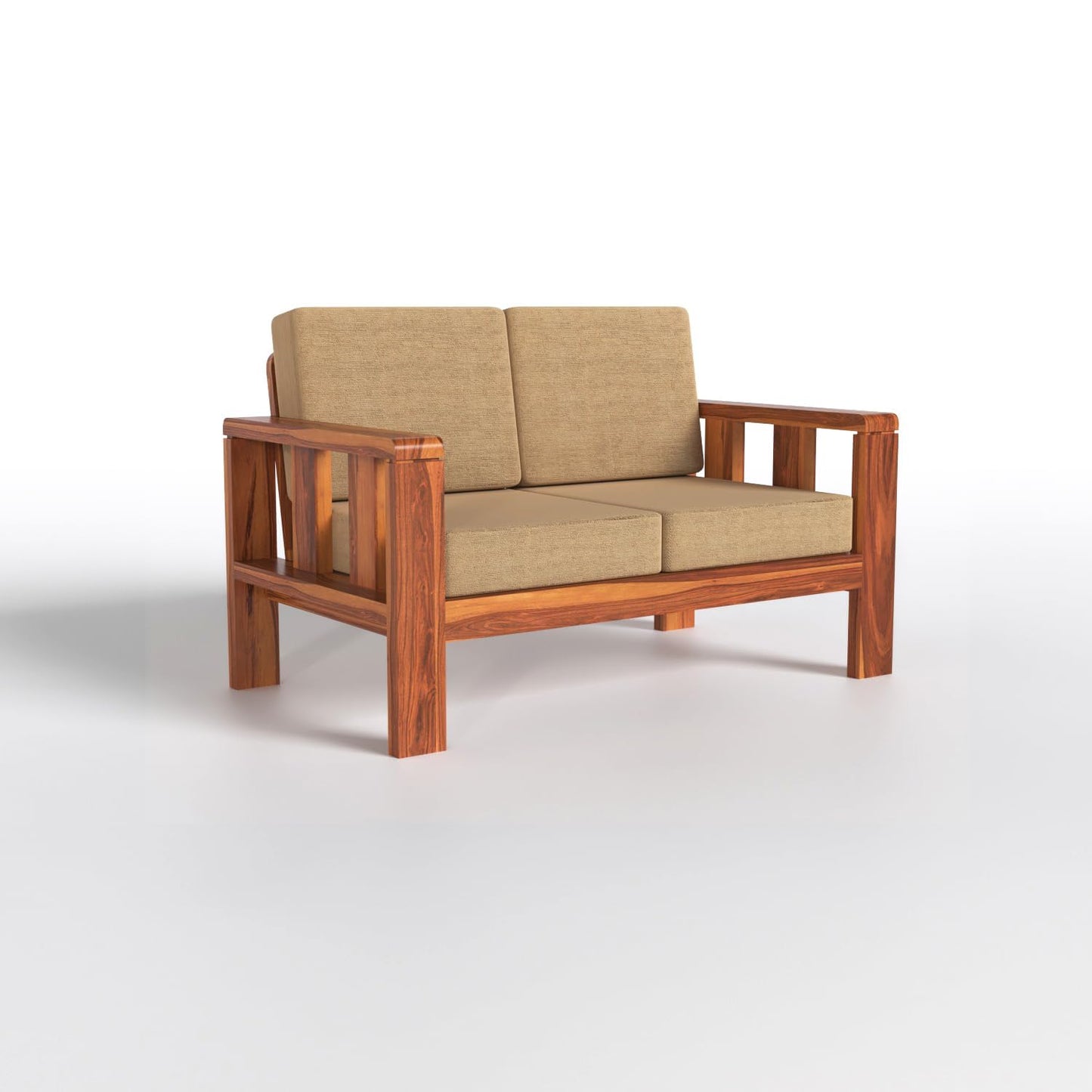 Solid Sheesham Wood Sofa Set 3+2+1 Seater| Modern Living Room Sofa Set
