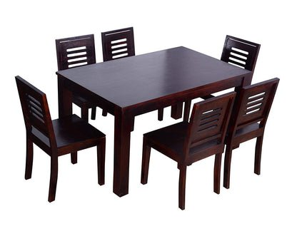 Premium Solid Sheesham Wood 6 Seater Dining Table Set with Chairs
