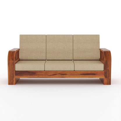 Sheesham Wood Living Room Sofa Set with Storage Armrests ( 3+1+1 )