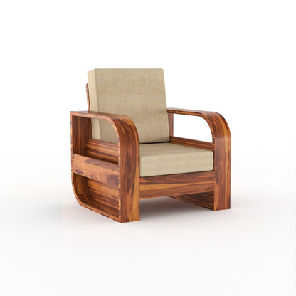 Sheesham Wood Living Room Sofa Set with Storage Armrests ( 3+1+1 )