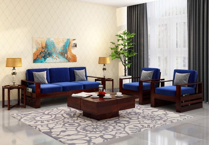 Wooden Sofa Set in Solid Sheesham Wood – 5 Seater ( 3+1+1 )