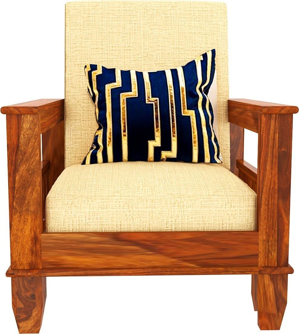 Solid Sheesham Wood Sofa Set (3+1+1) for living room