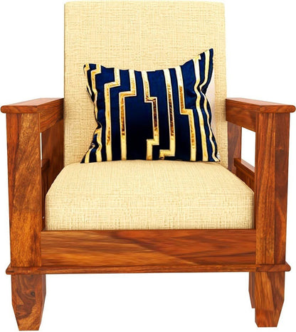 Solid Sheesham Wood Sofa Set (3+1+1) for living room