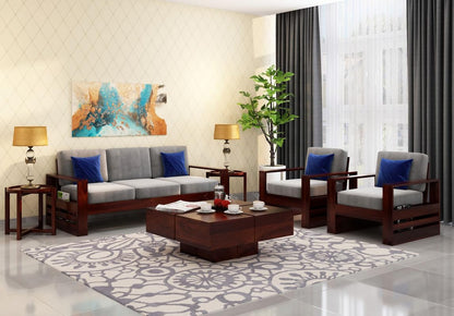 Wooden Sofa Set in Solid Sheesham Wood – 5 Seater ( 3+1+1 )