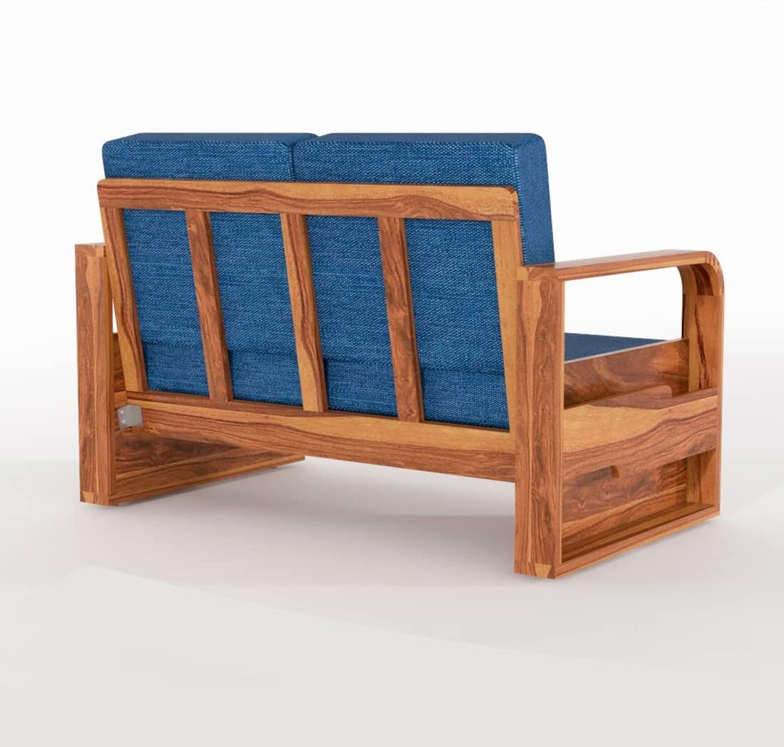 Sheesham Wood Sofa Set 4 Seater with Coffee Table for living room