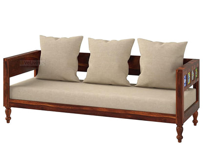 Premium Solid Sheesham Wood 3 Seater Sofa for living room