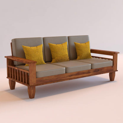 Sheesham Wood Premium Wooden Sofa Set 3+2+1 Seater | Living Room Furniture