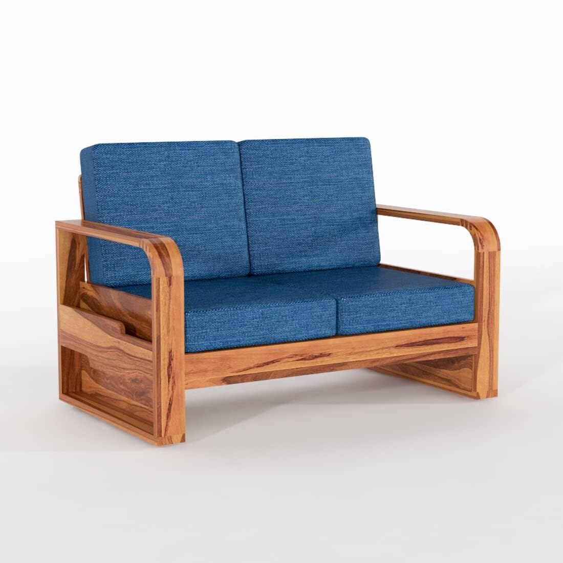 Sheesham Wood Sofa Set 4 Seater with Coffee Table for living room