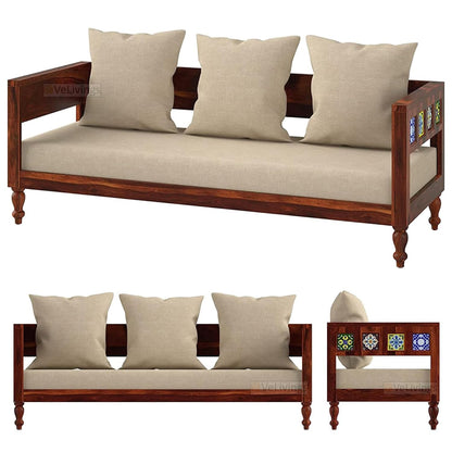 Premium Solid Sheesham Wood 3 Seater Sofa for living room
