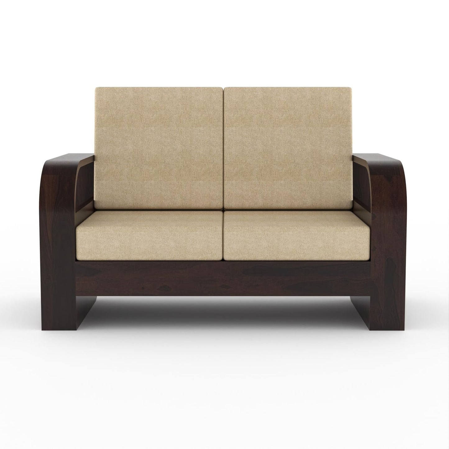 Solid Sheesham Wood 2 Seater Sofa for Living Room