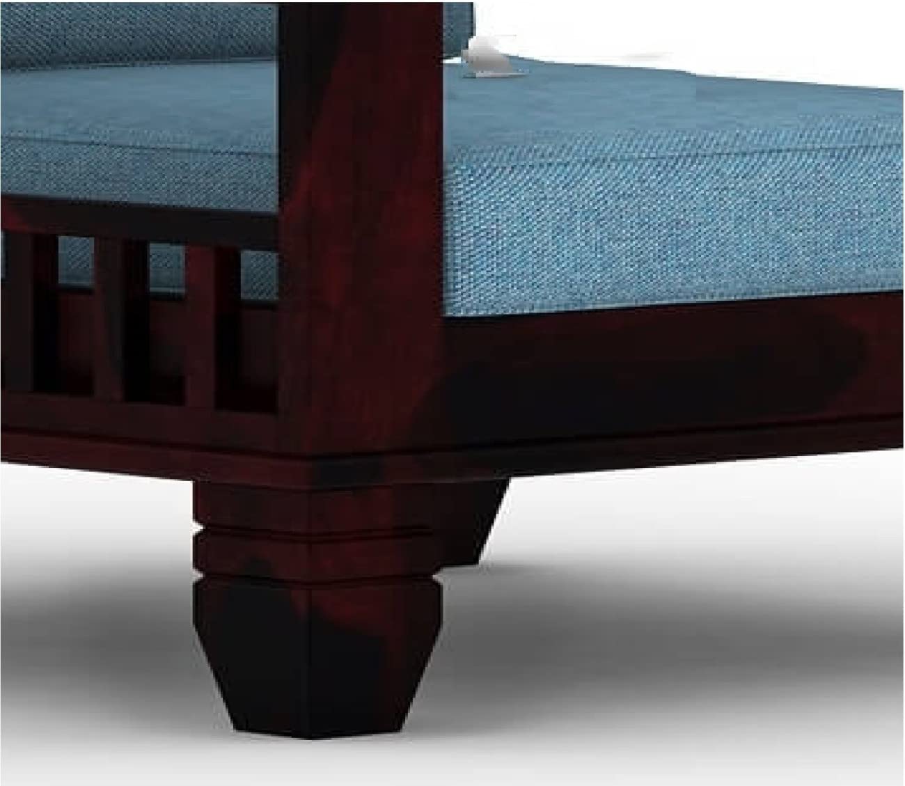 Sheesham Wood Sofa Set for Living Room (3+1+1) with Side Magazine Rack