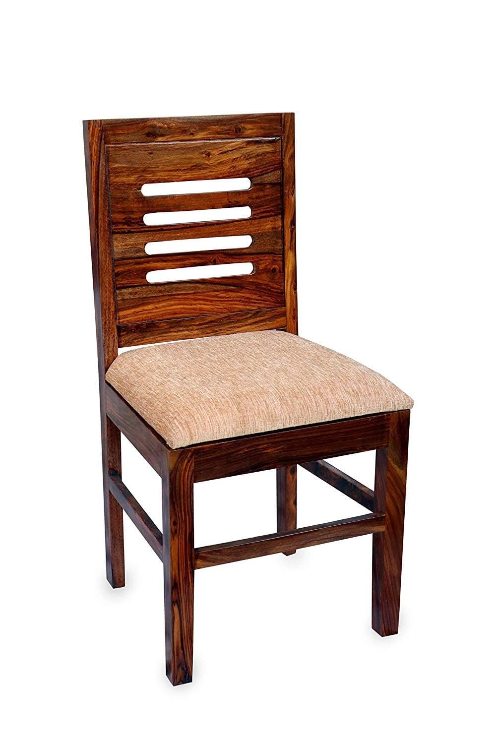 Solid Sheesham Wood 4 Seater Dining Table Set with Chairs