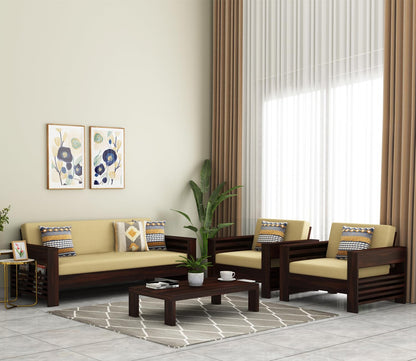 Mordern Solid Sheesham Wood Sofa Set 3+1+1 for living room
