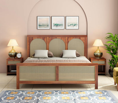 Premium Solid Sheesham Wood queen Size Bed without storage